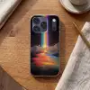 Regenboog - Verticaal - Sterrenhemel - Wolken Telefoonhoesje iPhone 17 Pro klein -sfeer1
