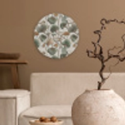 Elegant - Bladeren - Groen Wandcirkel kunststof plaat 5mm dik klein 188 -sfeer1