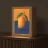 Mango - Vlakken - Bladeren - Oranje Light Box met kabel (Tafellamp) klein -z3d_website