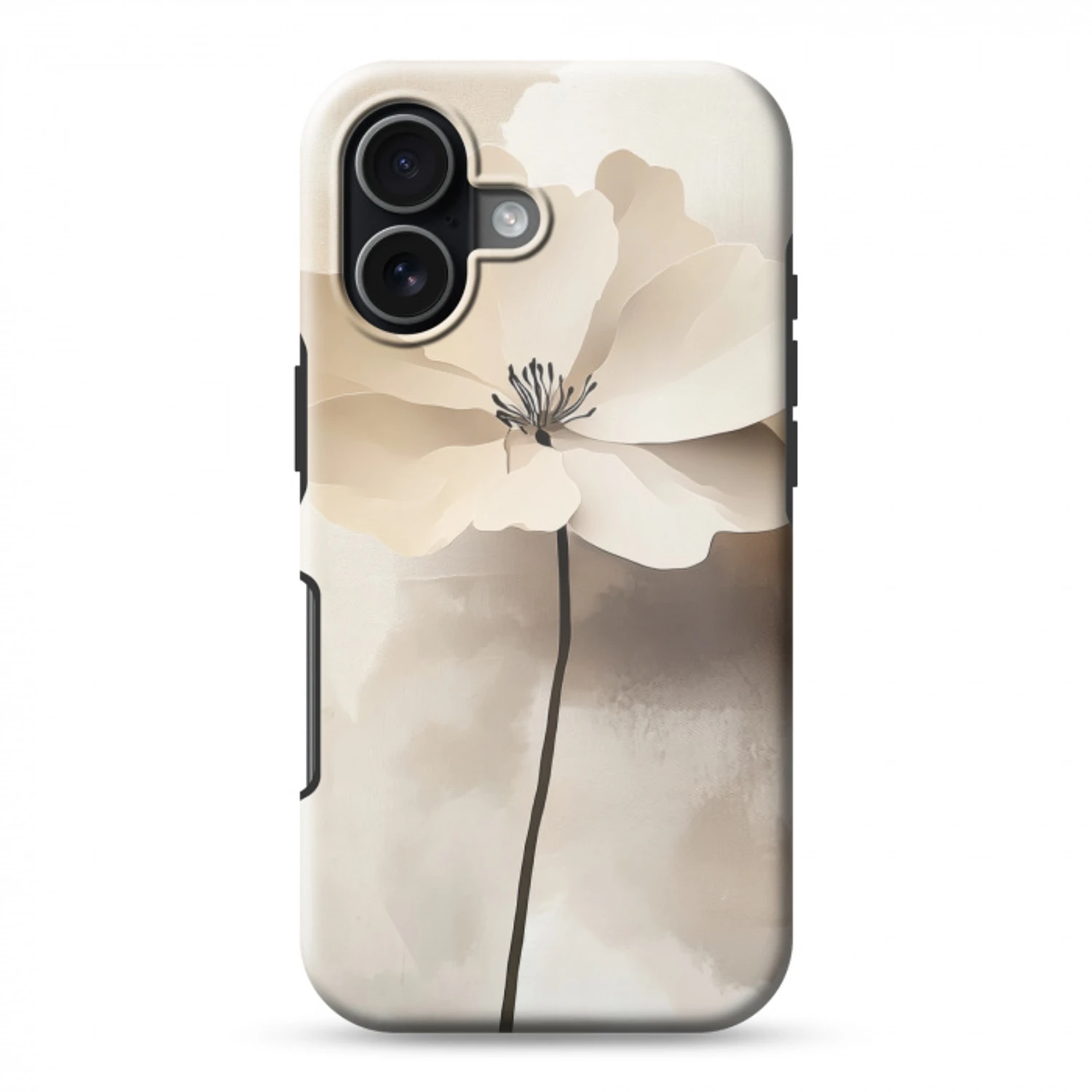 Bloem - Beige - Verf - Schaduw Toughcase MagSafe Apple iPhone 17 klein -3d