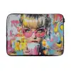 Expressief - Milkshake - Vrouw - Felle kleuren laptophoes neopreen klein -3d