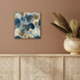 Bladeren - Abstract - Goud - Blauw aluminium wit klein -sfeer4