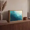 Zee - Silhouet - Abstract - Blauw Light Box met batterij (Wandlamp) middel -sfeer2