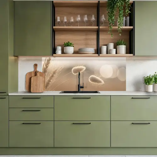 Hazestaartgras - Graanharen - Zonlicht keuken achterwand 2 middel -sfeer3