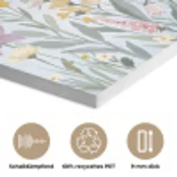 Weidebloemen - Illustratie - Kleurrijk PET vilt klein -closeup_DE
