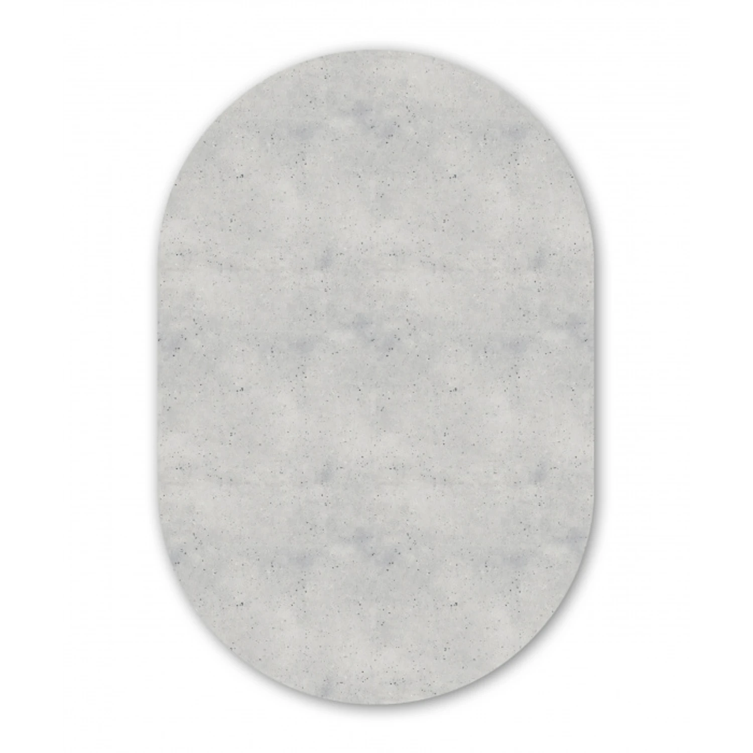 Grijs - Beton - Neutraal Wandcirkel Ovaal Forex klein 630 -3d