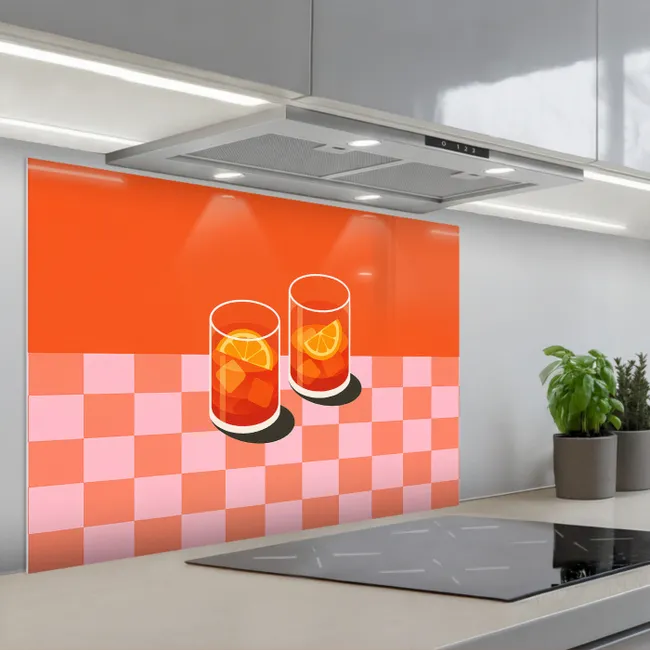 Fond de hotte - Orange - Lunettes - Orange