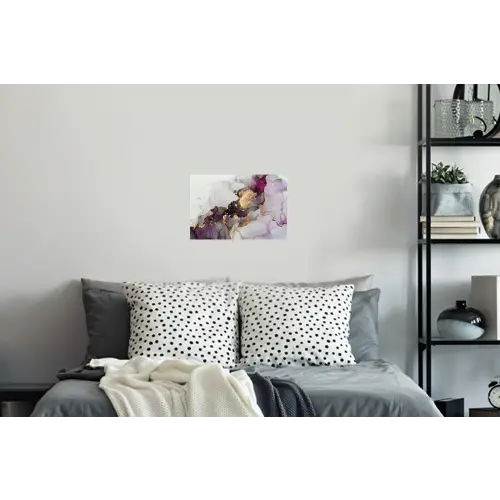 Marmer - Abstract - Goud - Paars Muursticker klein -slaapkamer