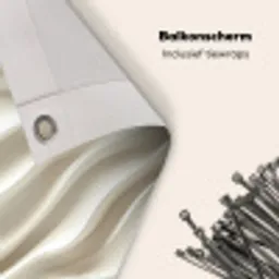 Diagonaal - Golven - Crème Balkonbeschermer Duitsland klein 596 -closeup_NL