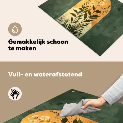 Plant - Bloemen - Wit Inductie beschemer met haakjes klein -ky-schoon-nl