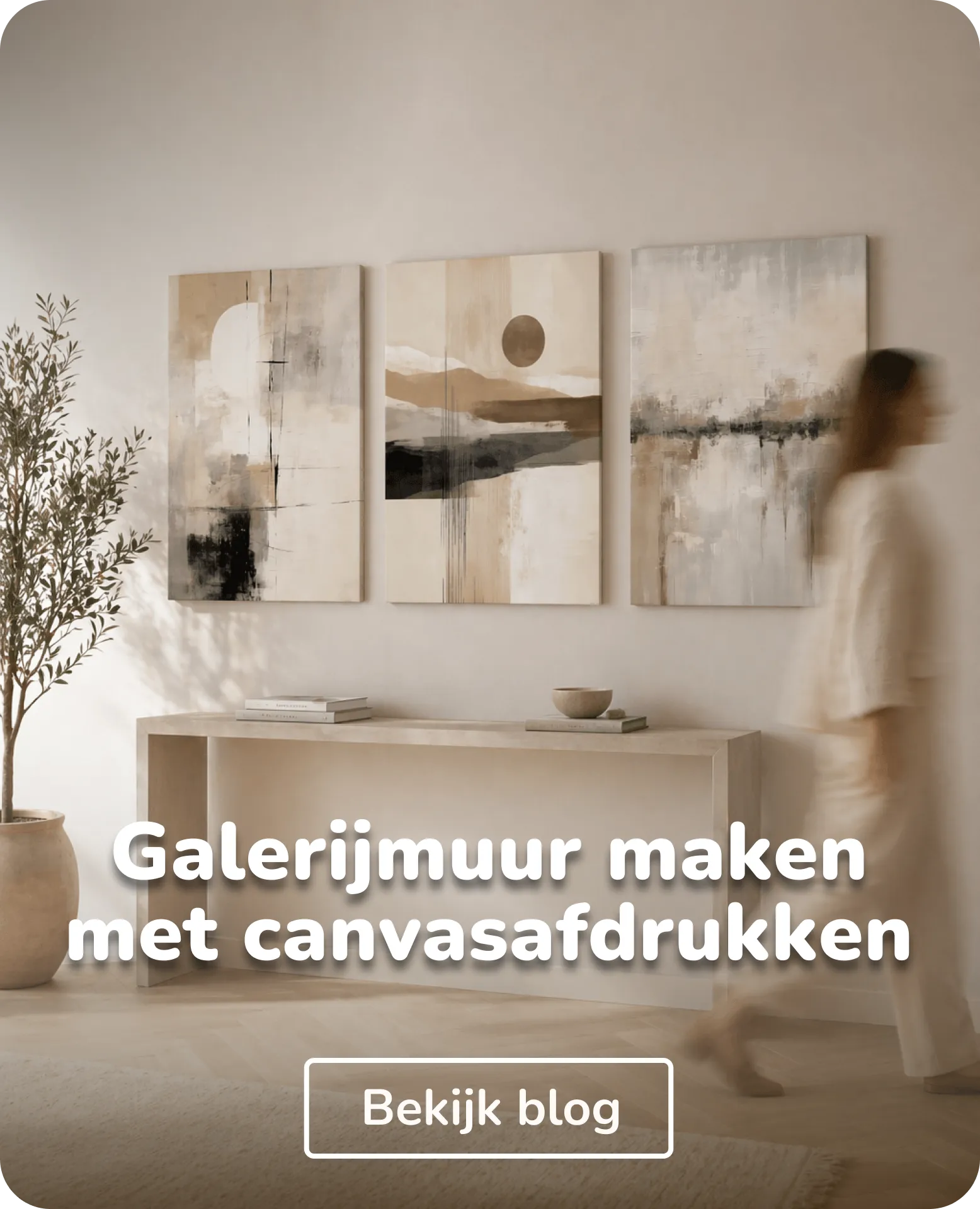 galerijmuur met canvas