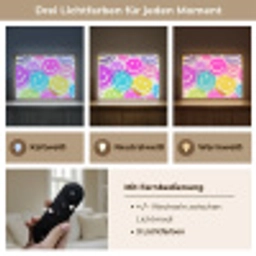 Smileys - Kleurrijk - Neon Light Box met batterij (Wandlamp) middel -USP_lichtkleurDE