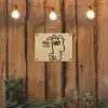 Overlappende profielen - Lichtbruin - Zwart tuinposter los doek klein -sfeer1