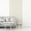 Patroon - Bloemen - Beige fotobehang vinyl groot 64 -woonkamer