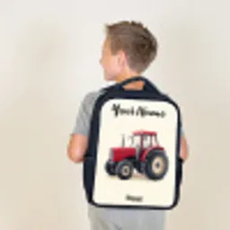 Tractor - Getekend - Rood Rugzak - Zwart middel -sfeer2