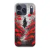 Rode bloemen - mistig - Man Telefoonhoesje iPhone 17 Pro klein -3d