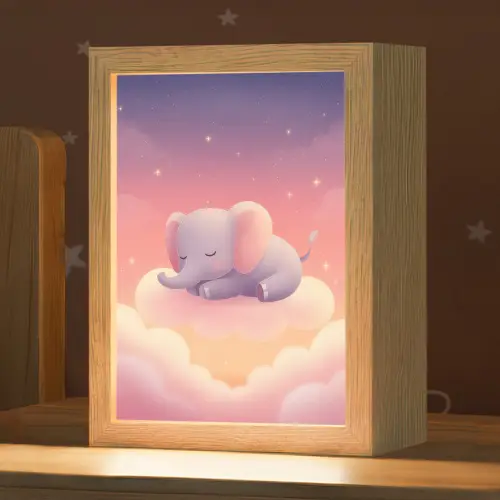 Dier - Roze - Wolken Light Box met kabel klein -zzz_3d_website