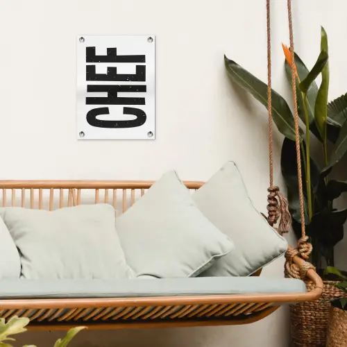 Chef - Japandi - Decoratie - Vintage tuinposter los doek klein -sfeer7