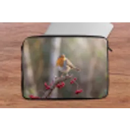 Roodborst - Tak - Bessen - Natuur laptophoes neopreen klein -tafel