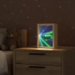 Snelheid - Licht - Sportwagen - Groen Light Box met kabel klein -sfeer1_kind
