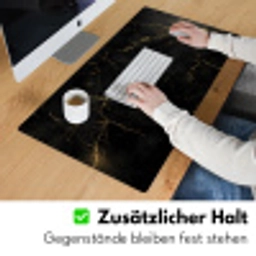 Zwart marmer - Gouden aders - Klassiek Muismat XXL klein -ysfeer3_duits