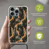 Oranje - Bliksem - Wolken Hoesje iPhone 16 Pro Max met koord klein 804 -sfeer2_NL