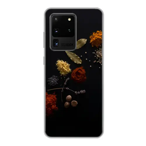 Kruiden - Zwart - Specerijen - Keuken - Koken Telefoonhoesje Samsung Galaxy S20 Ultra klein -3d