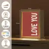 Schuin - Loveyou - Rood Light Box met kabel (Tafellamp) klein -USP_NL