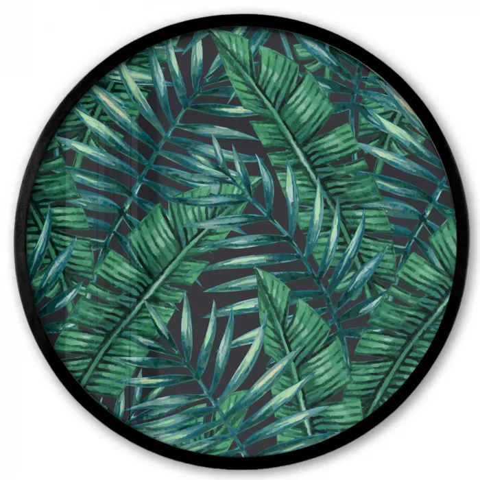 Bladeren - Tropisch - Jungle -  Natuur Fotolijst rond zonder passe partout klein -3d