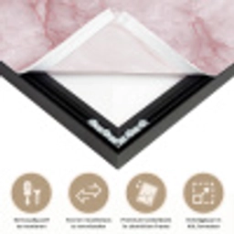 Roze - Kwartsmarmer - Aders Textielframe zwart klein 947 -USP_closeupNL