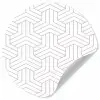 Patronen - Abstract - Zwart - Wit - Geometrie Wandcirkel behangsticker klein 186 -3d