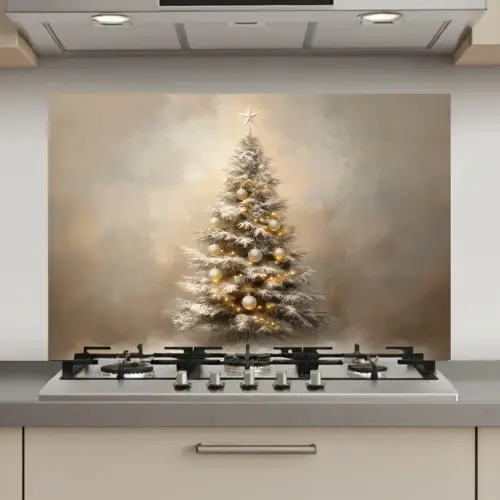 Kerst - kerstboom - Sneeuw - Art keuken achterwand spatscherm klein -3d_website