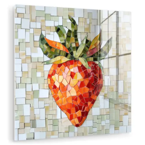 Aardbei - Rood - Mozaïek - Fruit plexiglas 5mm klein -zzzproduct_nieuw
