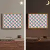 Vlakken - Hartjes - Patroon - Retro Light Box met batterij (Wandlamp) middel 907 -sfeer3