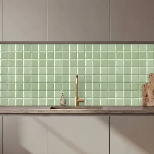 Glanzend - Mozaïek - Tegels - Zacht - Groen keuken achterwand 2 middel 871 zz_3dshopping