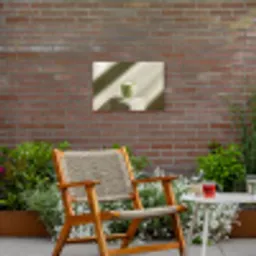 Matcha - Glas - Groen - Minimalistisch Tuinposter op houten frame 2 cm dik klein -sfeer3