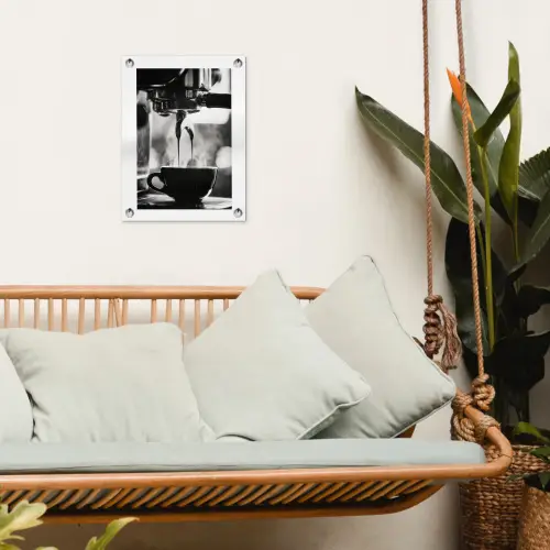 Coffee - Espresso - Koffiemachine - Kop tuinposter los doek klein -sfeer7