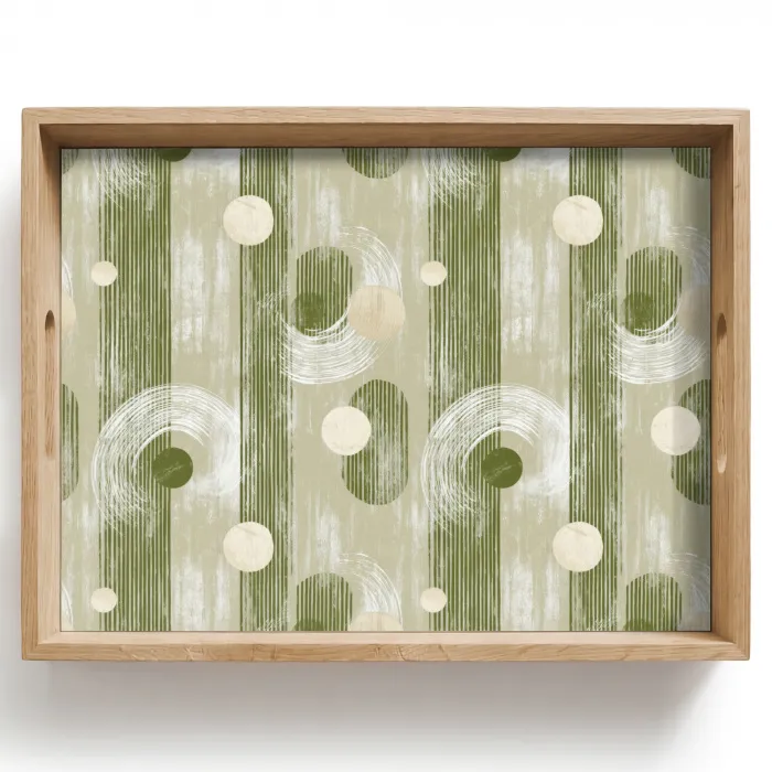 Artistiek - Modern - Groen Dienblad Rechthoek middel 911 -z3d_shopping