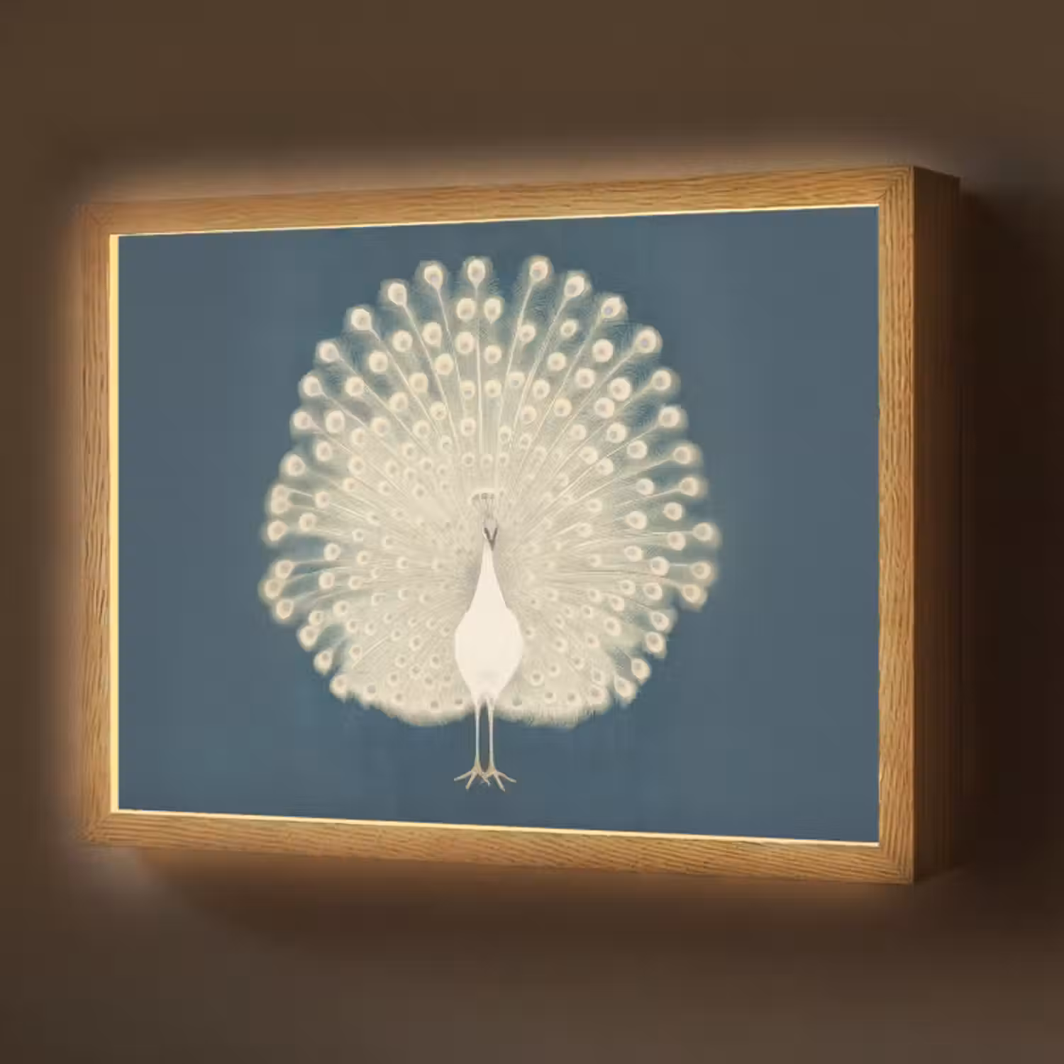 Lightbox - Wandlamp - Vogel - Blauw - Vintage