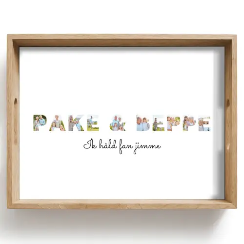 Pake & Beppe - Lettercollage Dienblad Rechthoek middel -z3d_shopping