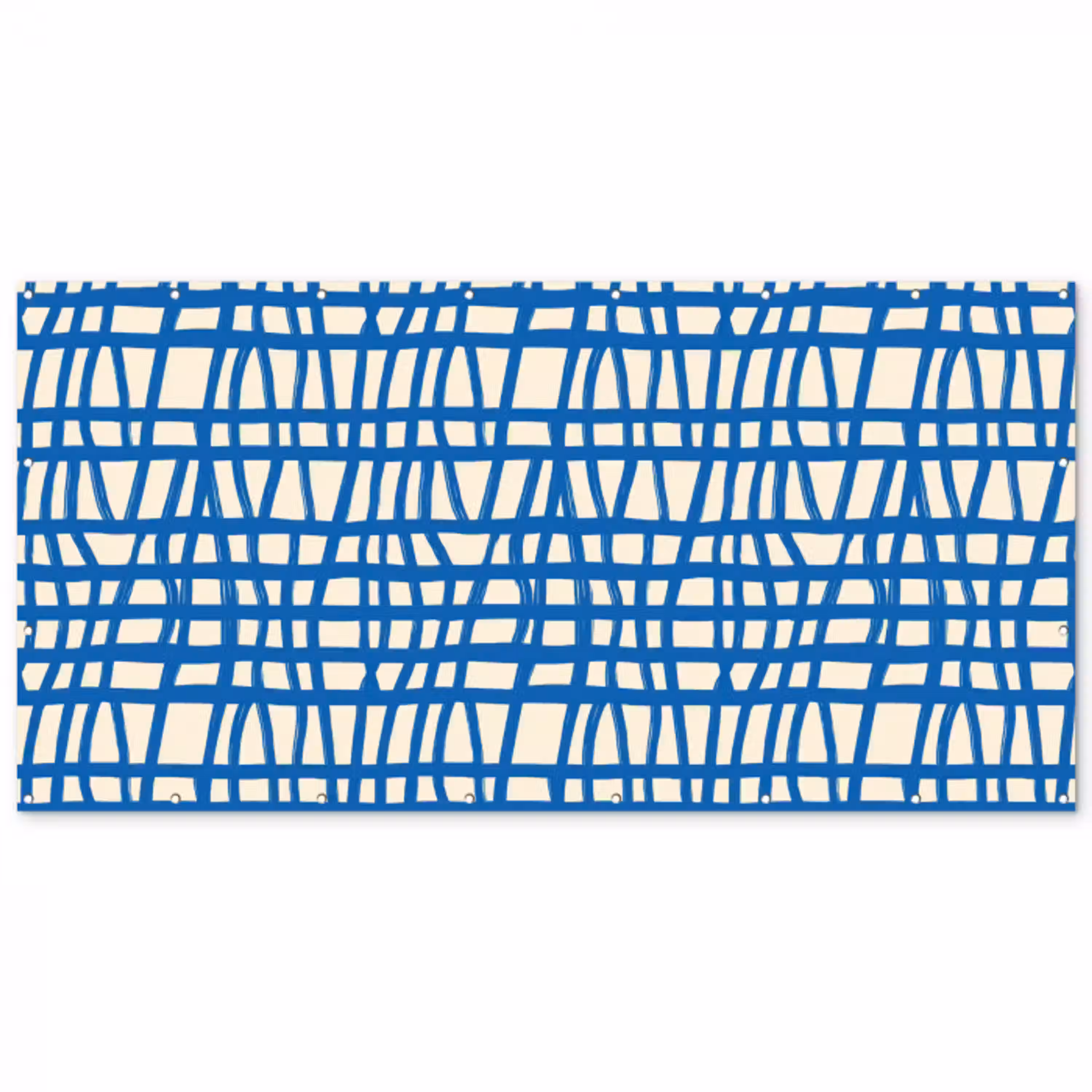 Ruitpatroon - Blauw - Crème Balkonbeschermer Duitsland klein 596 -zz_3d