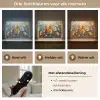 Bloemen - Verf - Kunst - Modern Light Box met batterij (Wandlamp) middel -USP_lichtkleurNL