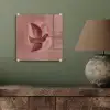 Illustratie - Vogels - Abstract - Roze plexiglas 5mm klein -sfeer3