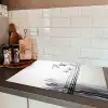 Bamboestammen - Water - Minimalistisch - Wit Inductie beschermer vinyl 3mm klein -sfeer3