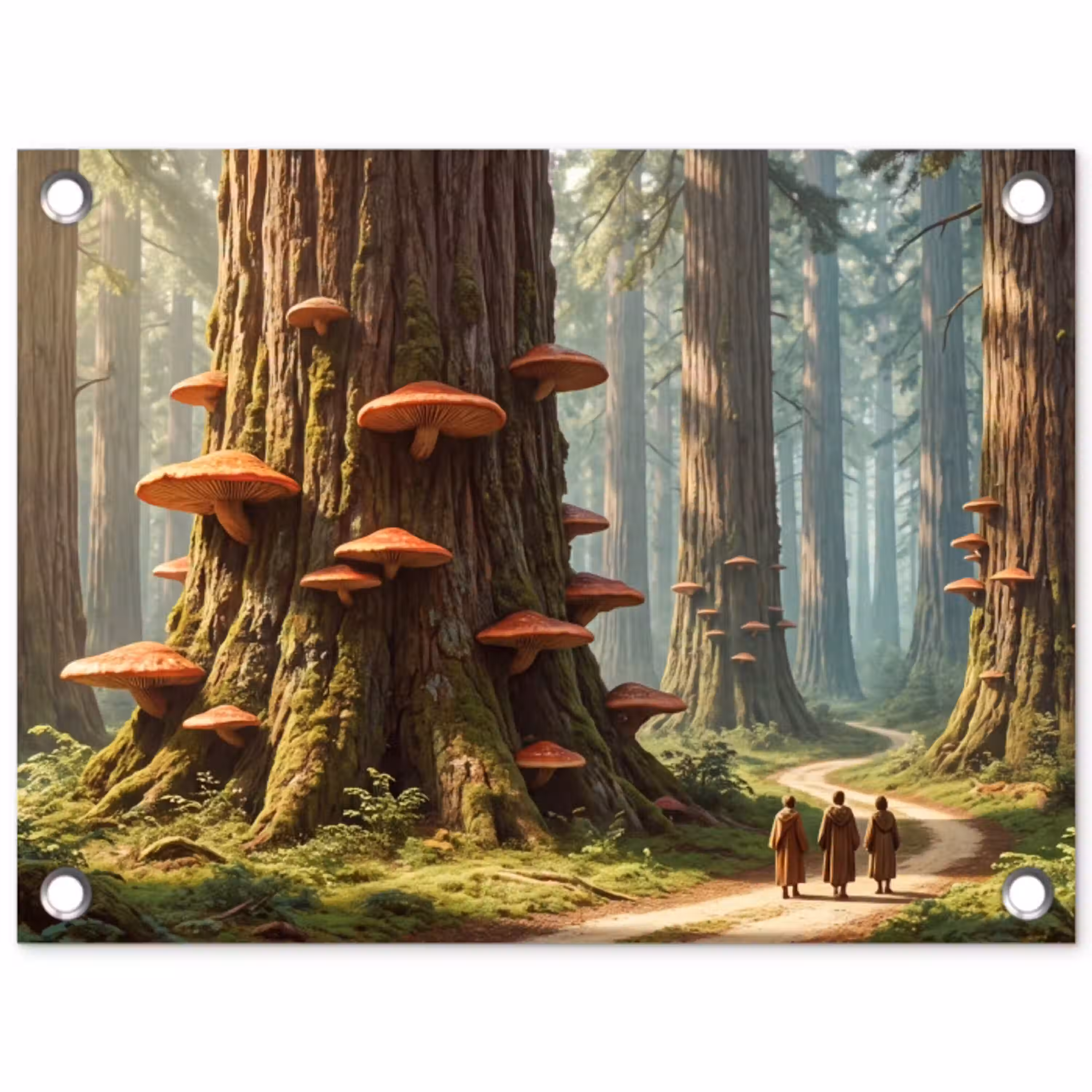 Bos - Bomen - Natuur tuinposter los doek klein -3d