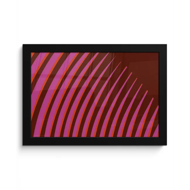 Lijnen - Rood - Beweging fotolijst zwart zonder passe partout klein -3d