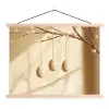 Beige - Paastak - Eieren textielposter latten blank klein -3d
