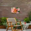 Lelie - Close up - Lichtroze Tuinposter op houten frame 2 cm dik klein -sfeer3
