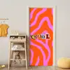 Zebraprint - Grafisch - COOL - Oranje deurposter klein -sfeer4