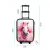 Paard in roze pastel tinten Kinderkoffer - Zwart klein -productfoto_formaten